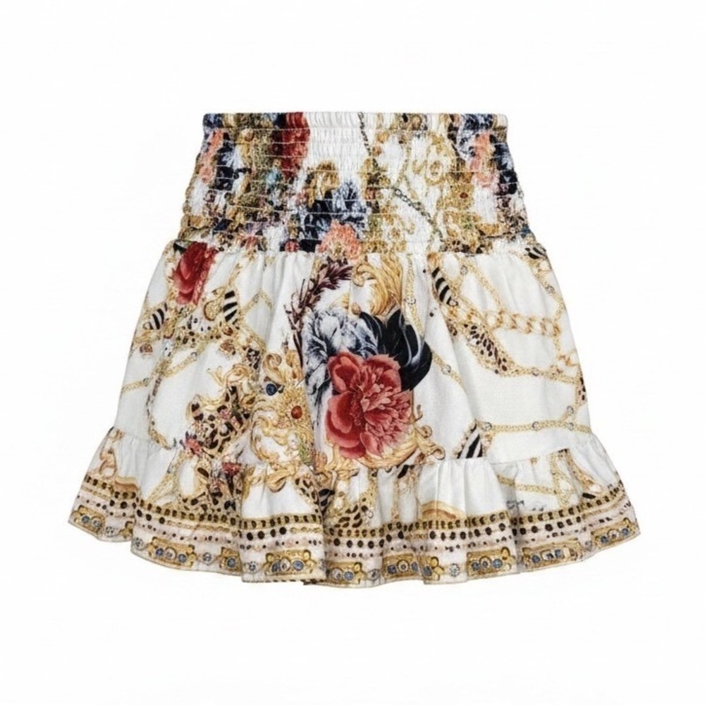 Milla by Camilla Girls Reign Supreme Floral Smocked Cotton Skirt SET Size 4
